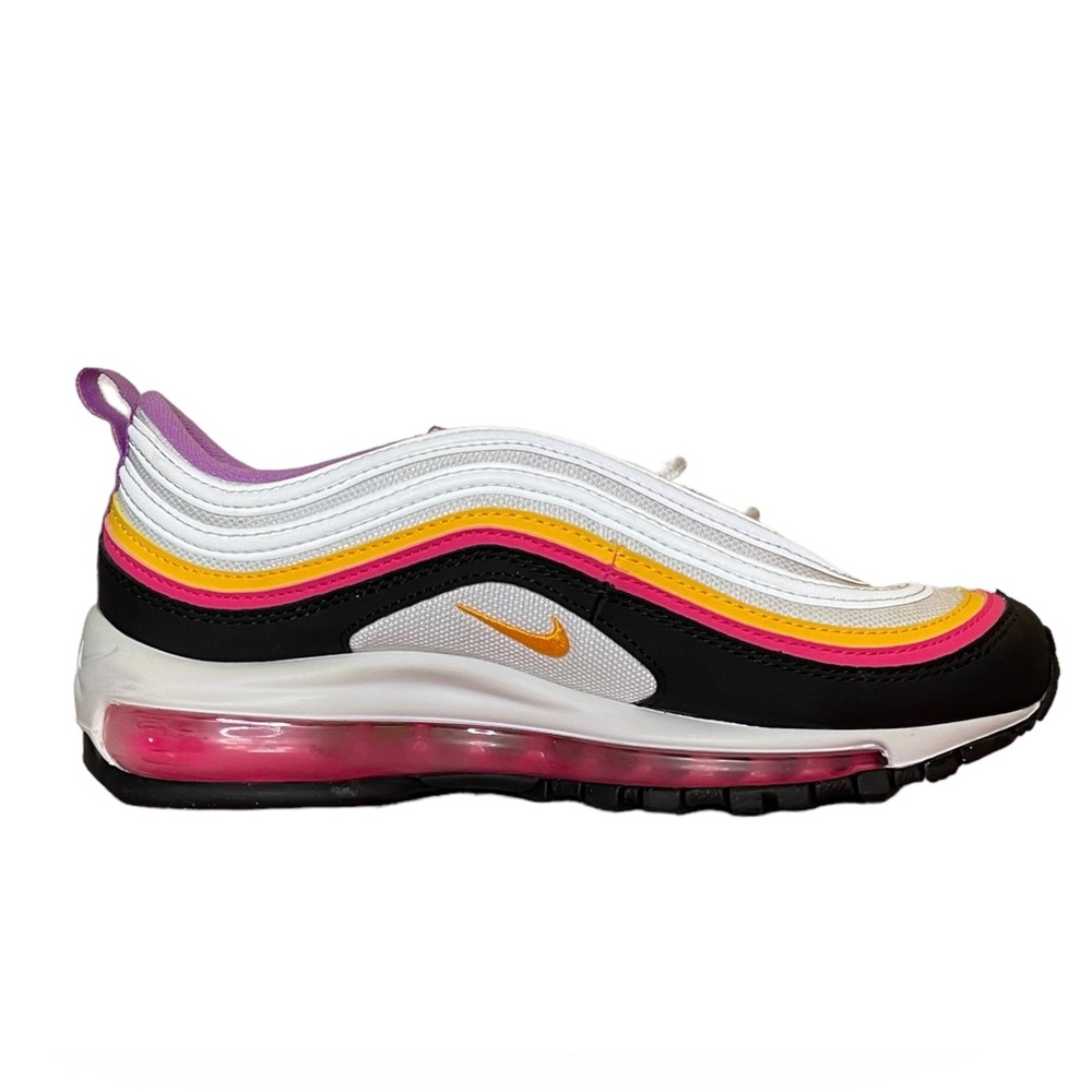 White/Laser Orange-Black Nike Air Max 97 (GS)